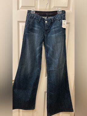 People's Liberation Dark Blue Wide-Leg Jeans